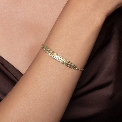 gold fern bracelet