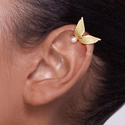 14k gold wings ear cuff